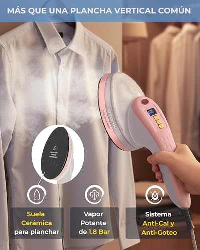 Plancha vertical vapor para repasar ropa colgada y cortinas 4