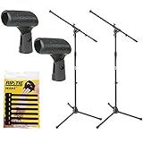 On Stage Euro Boom Microphone Stand + On Stage Mic Clip + Accessories