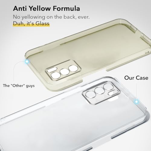 Image of Jkobi Lifetime Anti-Yellow Clear Back Cover Case for Oppo Reno6 Pro 5G | Reno 6 Pro 5G (Sleek Hard Crystal | Shockproof and Camera Protection)