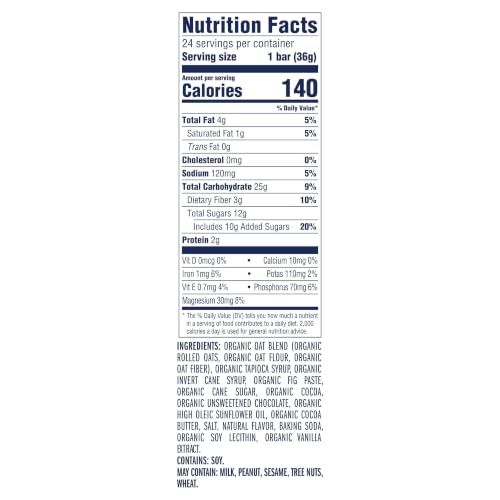 Image of Zbar - Chocolate Brownie - Soft-Baked Energy Snack Bars - Non-GMO - 11g Whole Grains - USDA Organic Granola Bars - Snacks for Kids (24 Pack)