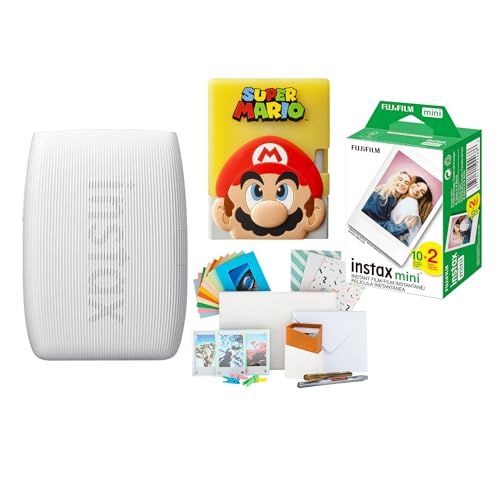 Fujifilm Instax Mini Link 3 Smartphone Printer with Super Mario Case...