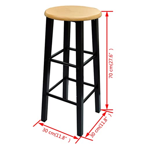 Miniatura 7 de Vidaxl Mesa Alta De Desayuno Set De Comedor Madera De Color Canela Acero Negro