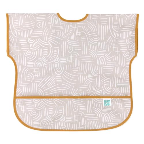 Image of Bumkins Bibs - Toddler Bibs, Waterproof, Large for 1-3 Years, Short Sleeve