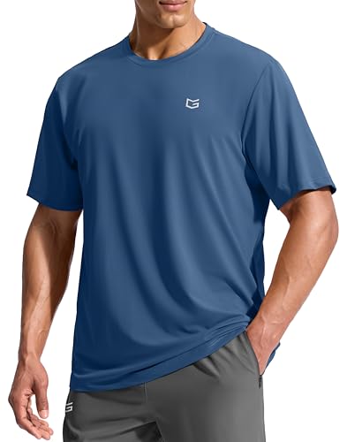 Image of G Gradual Men's Sun Protection Swim Shirt UPF 50+ Rash Guard Short Sleeve Quick Dry Water Hiking Workout Shirts for Men