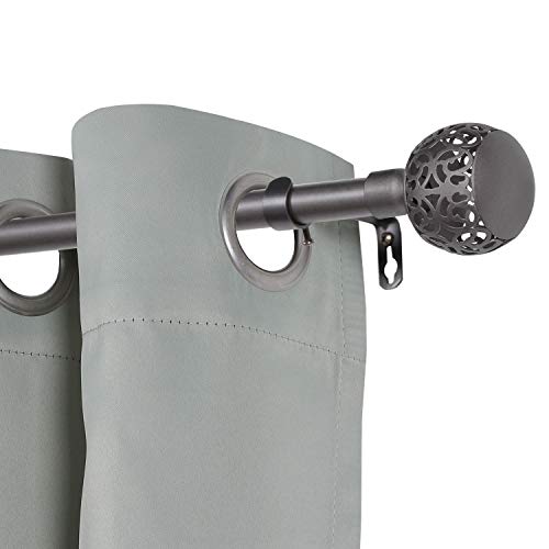 image for Turquoize Decorative Curtain Rods for Windows Adjusts Rod Length 28 to