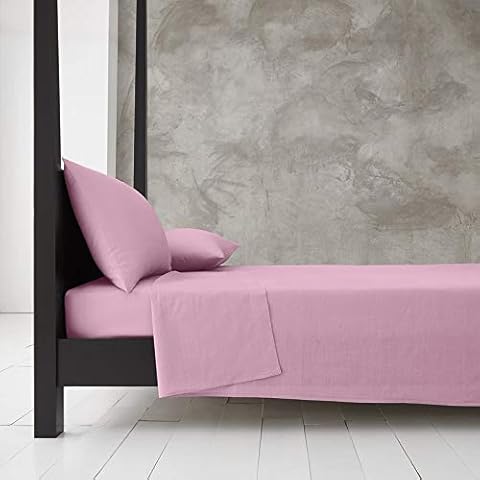 Egypto Easy Care Luxury Baby Pink Flat Sheet Cover
