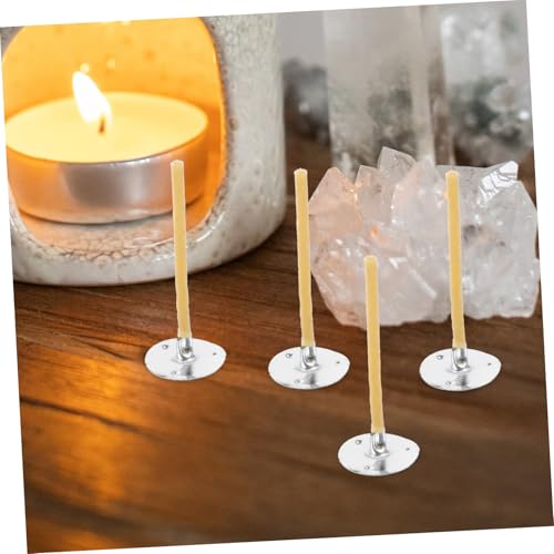 100 mechas trenzadas para velas con base para DIY miniatura 3