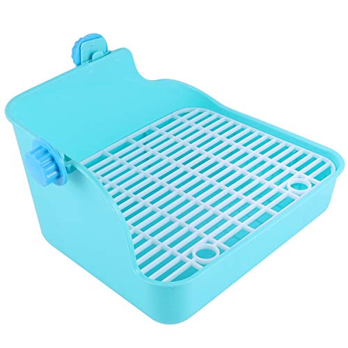 VILLCASE Kaninchen Katzentoilette Kunststoff Kleintierstreu Töpfchen Trainer Ecke Box Haustier Training Toilette für Hamster Rennmaus Hase Chinchilla Meerschweinchen Frettchen Hellgrün