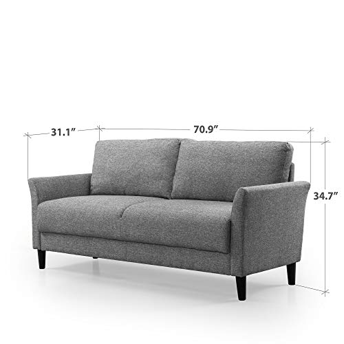 Zinus Jackie Sofa Couch / Easy, Tool-Free Assembly, Soft Grey #TOP1