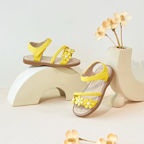 Image of GINFIVE Toddler Girls Sandals Little Girls Kids Summer Shoes Toddler Sandals