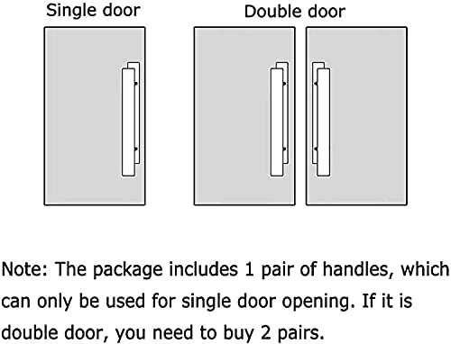 Poignée de porte carrée push-pull robuste pour l'entrée et le bureau - 8