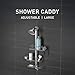 simplehuman Adjustable and Extendable Shower Caddy Large, Stainless Steel and Anodized Aluminum