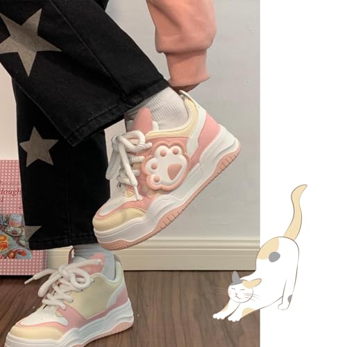 Cat Paw Platform Shoes - Chunky Sneakers for Women, Aesthetic Shoes, Kawaii Y2K Sneakers4