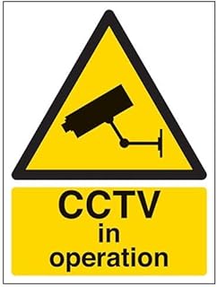 VSafety Warning Cctv In Operation Sign - Portrait - 200mm x 300mm - Self Adhesive Vinyl