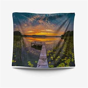 Natuurlijk landschap patroon digitaal bedrukt wandtapijt eenvoudige installatie multifunctioneel wandtapijt stof muur…