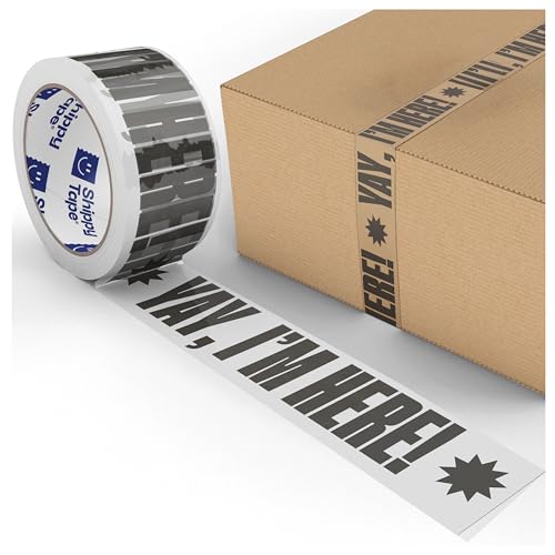 Printed Packing Tape for Small Business - Cool Decorative Designer Packaging and Shipping Tape - 1.88
