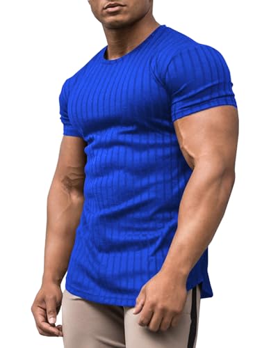 T-shirt homme coupe ajustée extensible manches courtes URRU slim fit