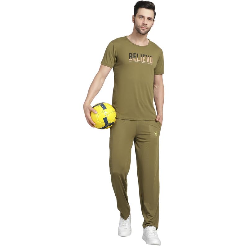 Image of VIMAL JONNEY White Cotton Printed CO-ORD Set Tracksuit for Men-T PRT 23 WHT D10 WHT. 02-P