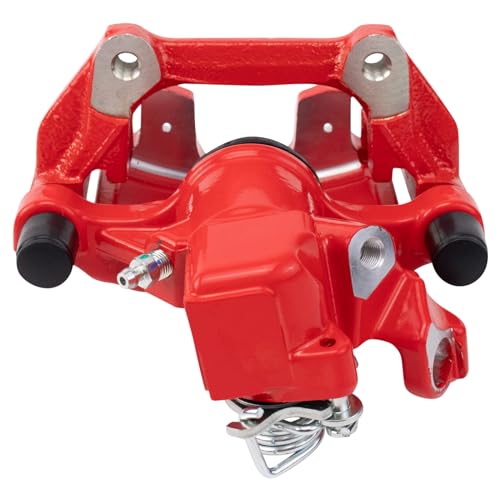 Image of TRQ Performance Rear Driver and Passenger Side Brake Caliper Set Caliper Brackets Hardware Compatible with 04-06 Mini Cooper 07-08 Cooper Convertible