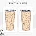 CHASOEA Western Tumbler 20oz Boho Western Stainless Steel Insulated Tumblers with Lid and Straw Beige Travel Coffee Mug Tea Wine Cups Water Bottle Gifts for Women