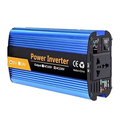 QWEYHNGMO Pure Sine Wave Car Inverter 12v24v 1200W Solar Home High Power Charger Converter