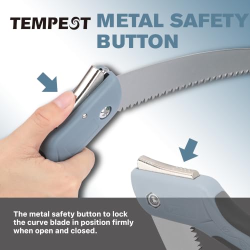 TEMPEST 10" Folding Hand Saw, Triple-Cut Razor Teeth Pruning Saw with SK5 Steel Blade, Non-Slip Handle Wood Pruning Saw for Tree Trimming, Gardening, Camping,Bushcraft & Outdoor Survival - Image 3