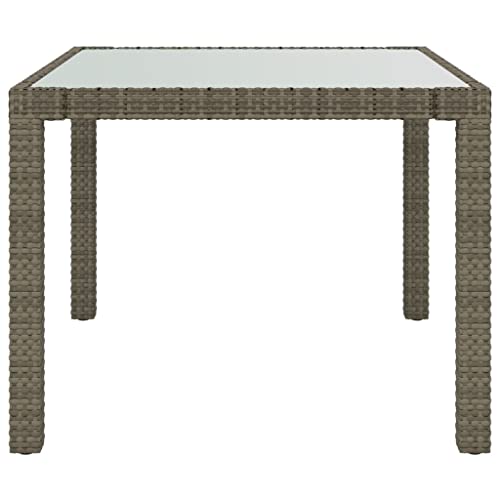 Table de jardin 90x90 cm compacte pour petits espaces gris