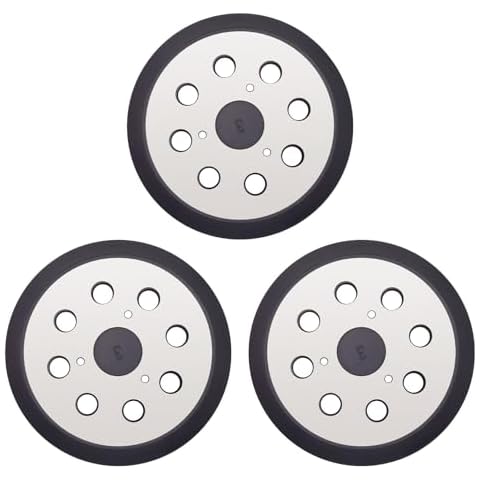 5 Inch 8 Holes Sander Replacement Pad for Dewalt, Metal Hook and Loop Sander Pads for DeWalt D26451,D26453,DW420,DW423, Compatible with Porter Cable 343K,382,390K(3 Pack) Cover