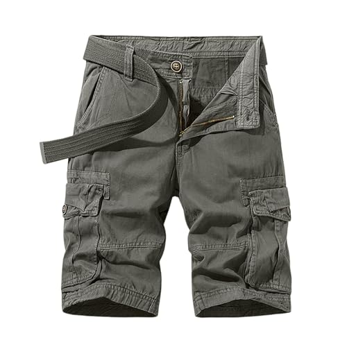 Pantalon Corto Hombre Cargo, con Bolsillos Trabajo Cargo Ropa de Trabajo para, Montaña Pirata Bermudas Cremallera Militares Mens Verano Pantalones Cortos Hombre Bolsillos, XL
