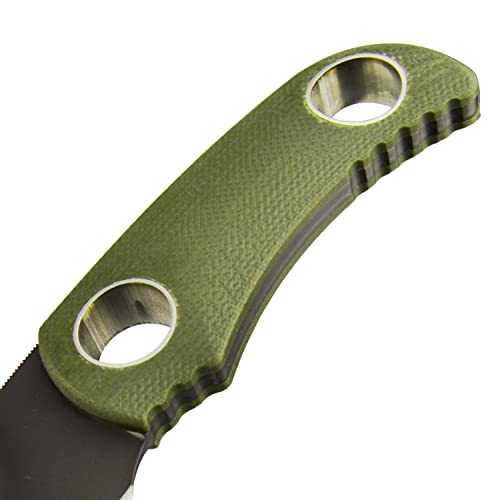 Tonife Runer Fixed Blade Knife With Adjustable Kydex Sheath Edc Knife With 1.9'' Full Tang Blade Paracord Lanyard For Outdoor Camping Hiking (Armygreen) #TOP6