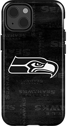 Skinit Impact Phone Case Compatible with iPhone 13 - Officially Licensed NFL Seattle Seahawks Black & White Design