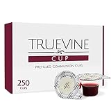 TrueVine Prefilled Communion Cups and Wafer Set - Pack of 250 Prefilled Communion Cups With Wafer &...