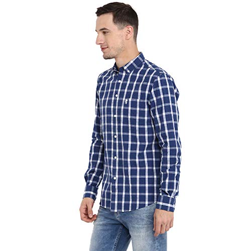 Image of Red Tape Men's Checkered Regular Fit Casual Shirt