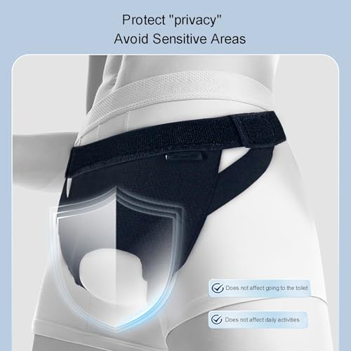 Faja para Hernia Inguinal Ajustable Mediana Negra miniatura 3