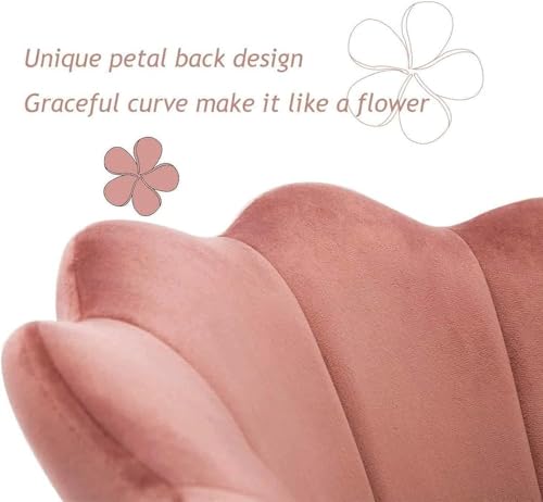 Fauteuil pivotant réglable hauteur chambre salon velours confortable - 4