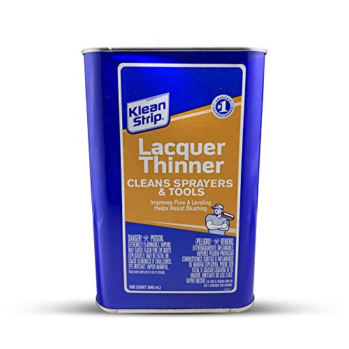 Klean Strip Lacquer Thinner Fast Drying Highly Desirable For Woodworking Excellent Cleaner Degreaser Cost Effective Now Comes With Chemical Resistant Gloves By Centaurus Az 1 Qt (946Ml) #TOP1