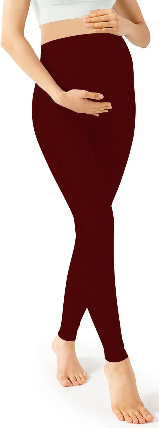 KIFAARU Over The Belly Maternity Leggings for Pregnant Women Cotton Lycra Stretchable Maternity Pants for Pregnancy