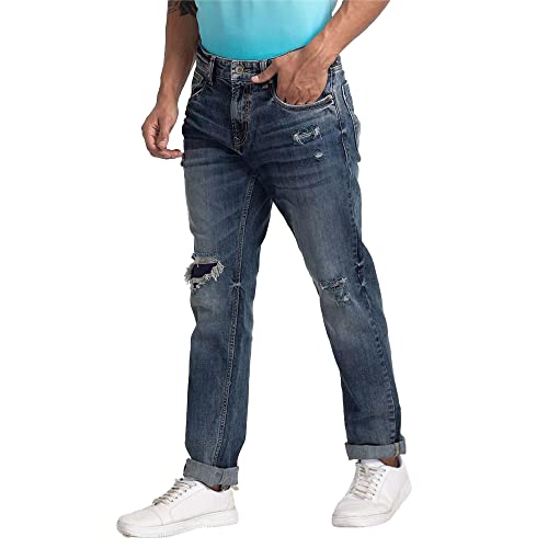 Image of Spykar Men Mid Rise Slim Fit Jeans