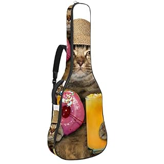 Housse de transport étanche pour guitare avec bandoulière réglable Motif chat amusant en vacances, Multicolore 06, 42… - Les Beatles, Paul McCartney, John Lennon, RIngo Starr, George Harrison
