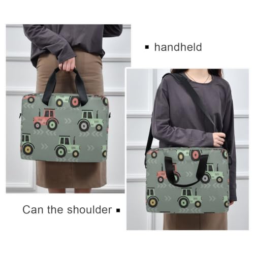 Bolsa para laptop con diseño de tractor y correa para accesorios 2