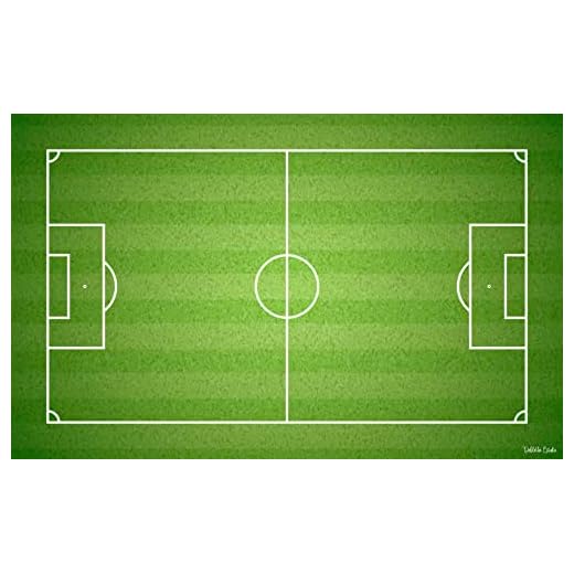 DobleUve Estudio Alfombra Vinílica Infantil 35 | Campo de Fútbol | 80x50 cm | Alfombra Infantil Lavable | Alfombra Fútbol Infantil Grande | Suelo Vinilo Infantil