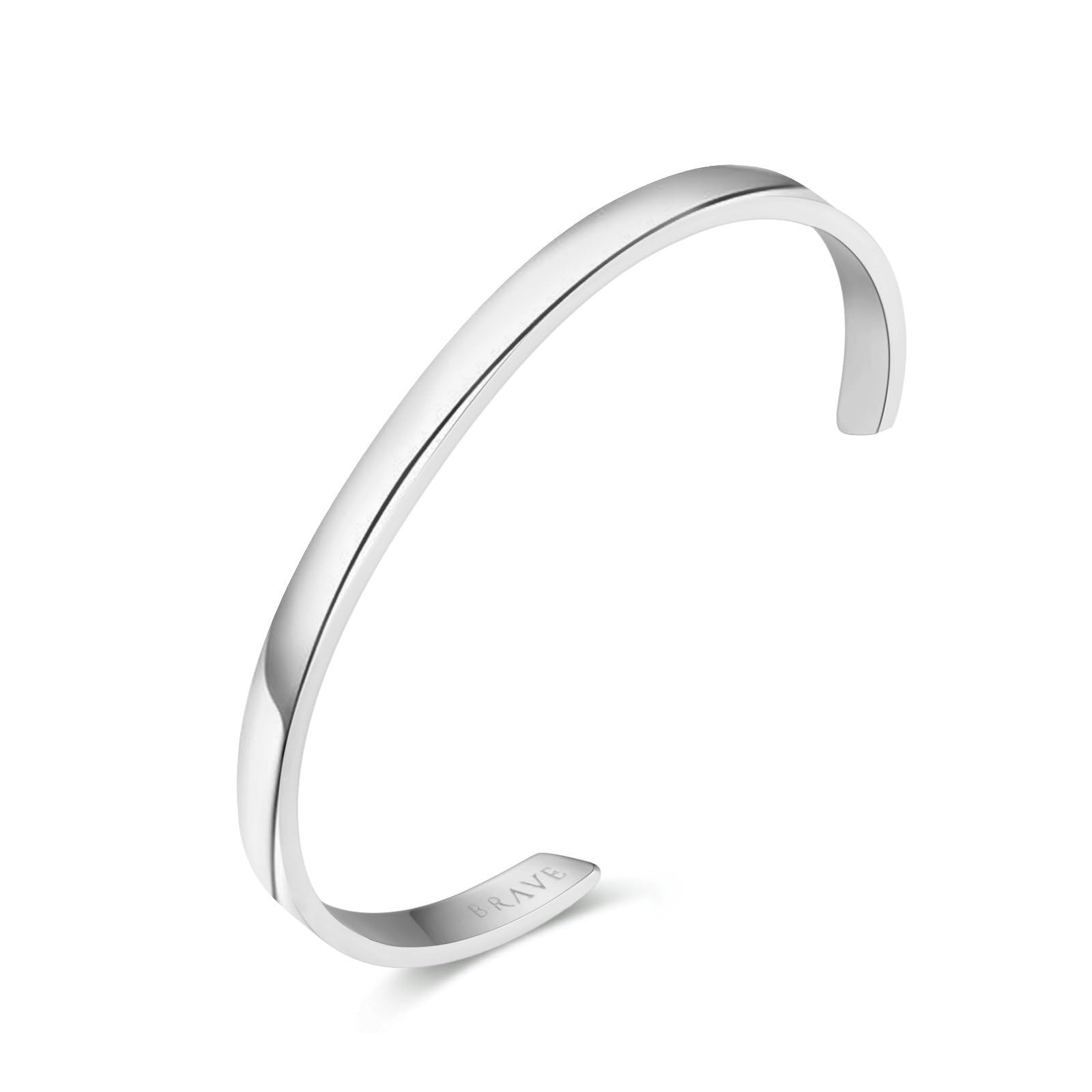 MARLION JEWELS Brazalete de hombre en acero inoxidable (316L) con diseño elegante muy amplio y fino, brazalete de acero quirúrgico bañado en oro/plata para hombre. Joyería hombres.