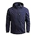 SLJXY Herren Jacke Track Jacket Bergsteigerjacke Outdoor leichte Freizeitjacke Windschutz schnell trocknender Mantel Langarm Kapuzen Sweatshirt Tops Bluse Softshelljacke