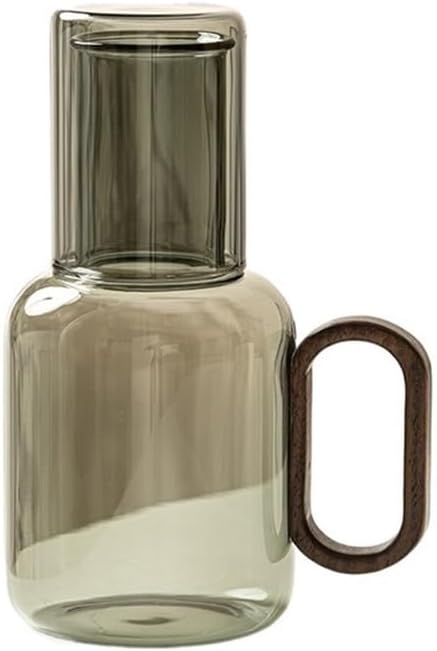 Tea Set Simple Glass Cold Water Pitcher With Cup And Handle Household Kettle For Juice Coffee, Milk, Or Hot Beverages 850ml Teapot Set