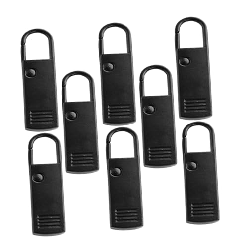 Yardenfun 8pcs Zipper Puller Zipper Pulls Zipper Repair Kit Zipper Slider Replacement Zipper Replacement Clothes Clothing Puller Replacement Zipper Pull Fix Zip Puller Black Metal