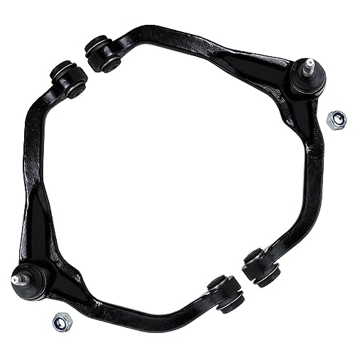 Image of Detroit Axle - 8pc Front End Control Arms Kit for Jeep 08-12 Liberty, 07-11 Dodge Nitro, 2 Upper Control Arms 4 Tie Rod Ends 2 Boots 2008 2009 2010 2011 Replacement
