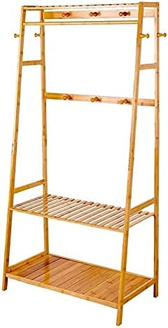Coat Rack Multifunctional Bamboo Coat Rack Creative Floor Coat Rack Vertical Coat Rack Suitable for Bedroom Corridor Entrance Removable