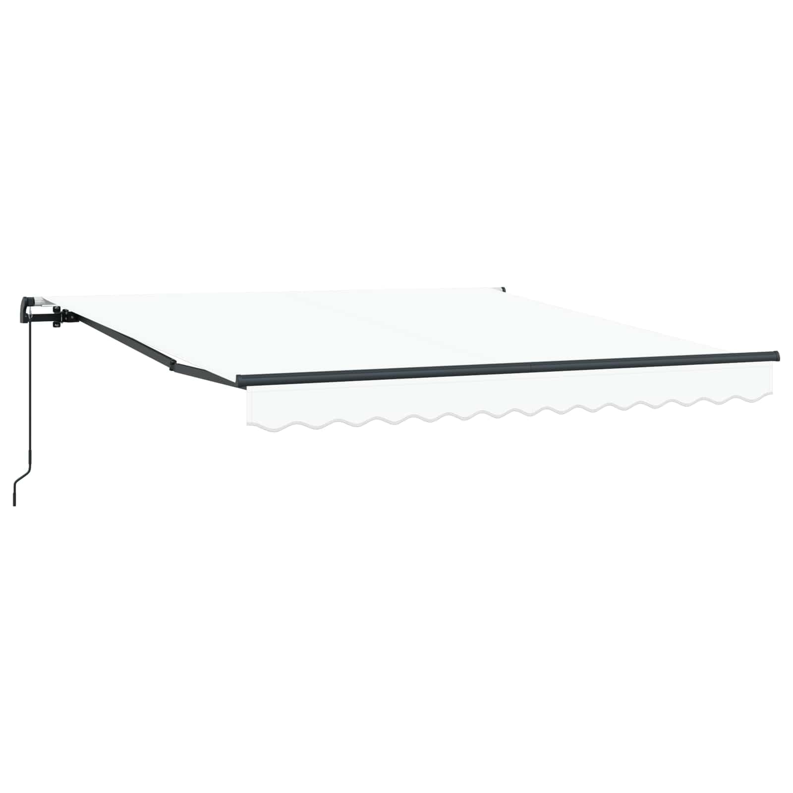 Auvent rétractable blanc 300x250 cm contre la chaleur store manuel acier terrasse