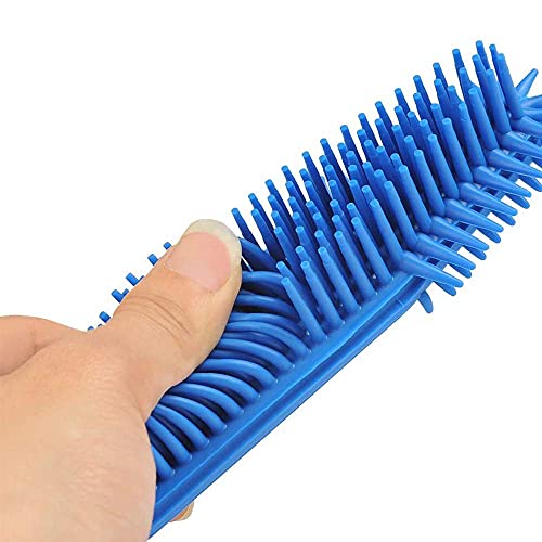 Landhope 2 Pack Pet Hair Remover Rubber Portable Fluff Cleaner For Carpet Clothes Furniture Sofa Leather Car Seat Also Used As Dog Cat Bath Brush With Massage Effect (Green + Blue) #TOP3