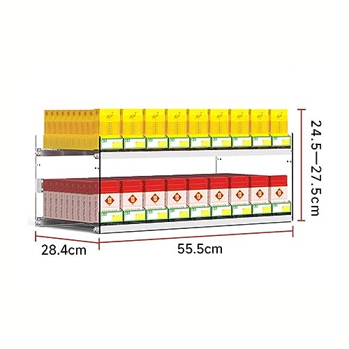 Organizador rectangular 55,5 x 28,4 x 24,5 cm para evitar desorden de tabaco vitrina transparente 3